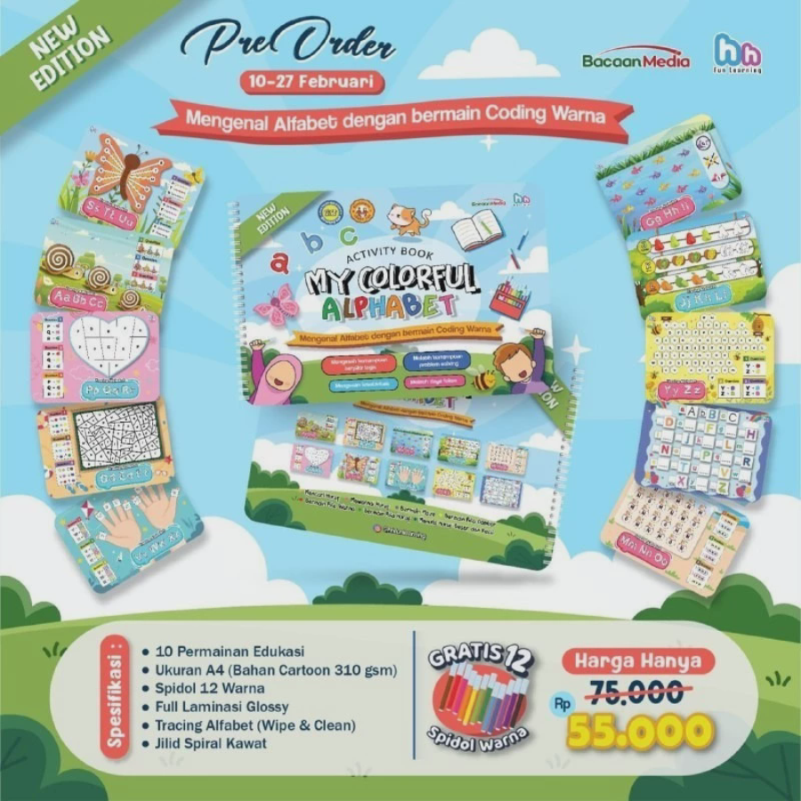 [BacaanMedia] Activity Book My Colorful Alphabet